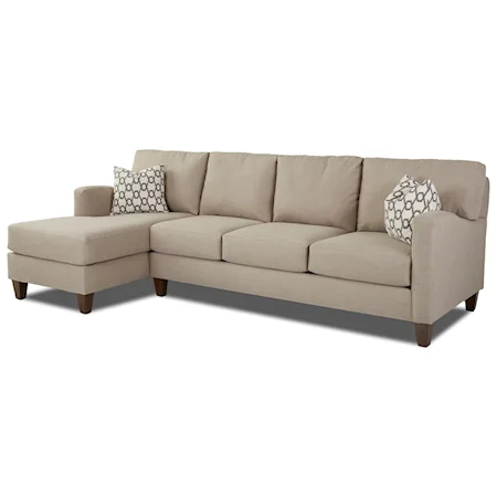 Two Piece Stationary Sectional with LAF Chaise